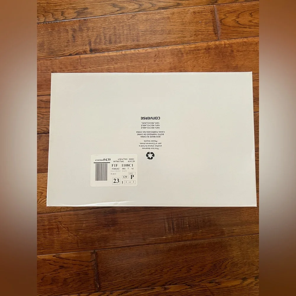 Comme des Garçons Converse PLAY Empty Shoe Box White with Red Heart